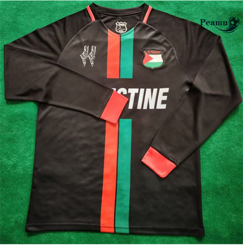Saldi Maglia Calcio Palestinian Manica lunga nero 2024-2025