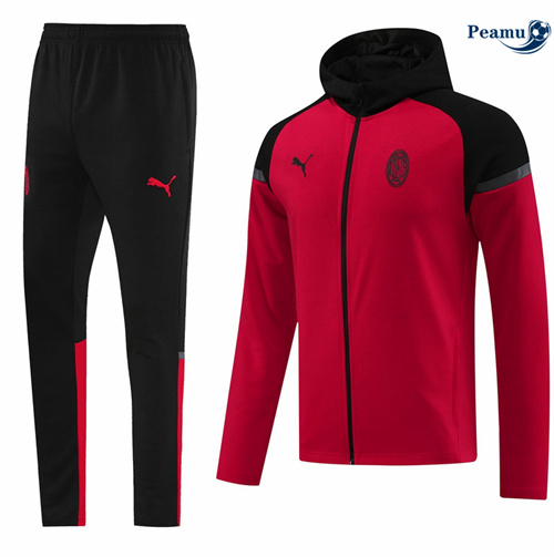 Comperare Tuta Calcio - Felpa con cappuccio AC Milan rosso 2024-2025
