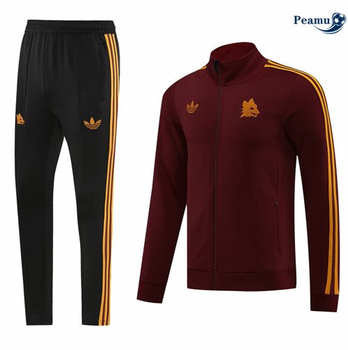 Promozionale Tuta Calcio - Giacca AS Roma rosso granate 2024-2025