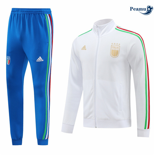 Nuovo Tuta Calcio - Giacca Italia Bianco 2024-2025
