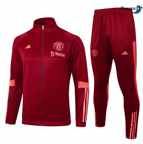 Acquistare Tuta Calcio - Giacca Manchester United rosso granate 2024-2025