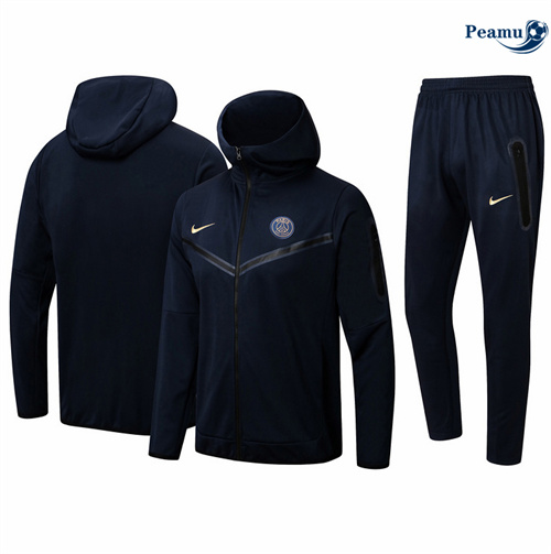 Negozio Tuta Calcio - Felpa con cappuccio Paris PSG Blu Reale 2024-2025
