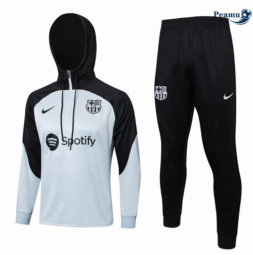 Scelta Tuta Calcio - Felpa con cappuccio Bambino Barcellona grigio chiaro 2024-2025