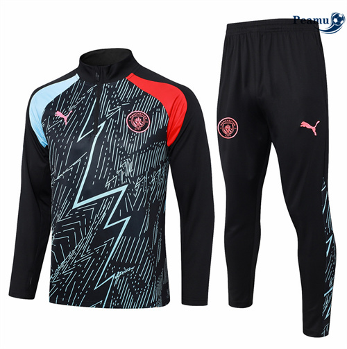 Nuove Tuta Calcio Bambino Manchester City nero 2024-2025