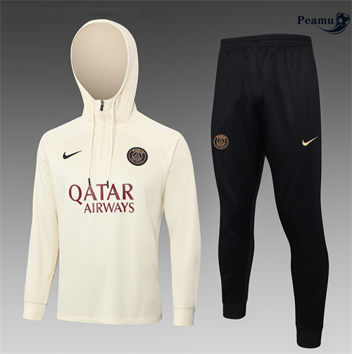 Acquista Tuta Calcio - Felpa con cappuccio Bambino Paris PSG albicocca 2024-2025