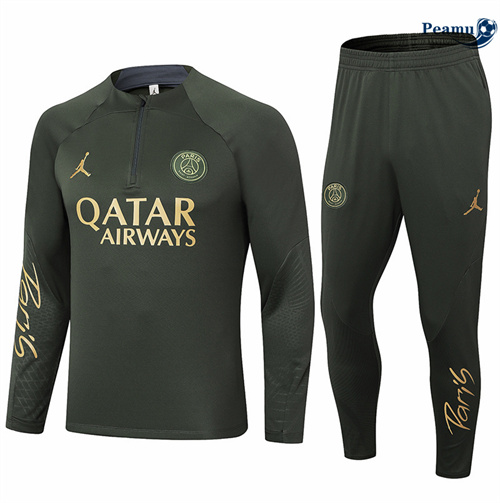 Grossista Tuta Calcio Bambino Paris PSG Ejercito verde 2024-2025