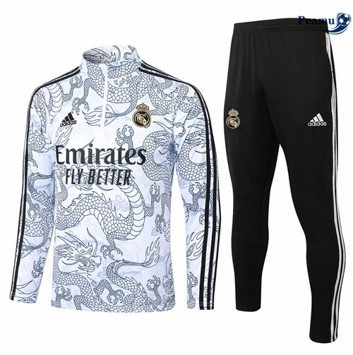 Negozio Tuta Calcio Bambino Real Madrid Bianco 2024-2025