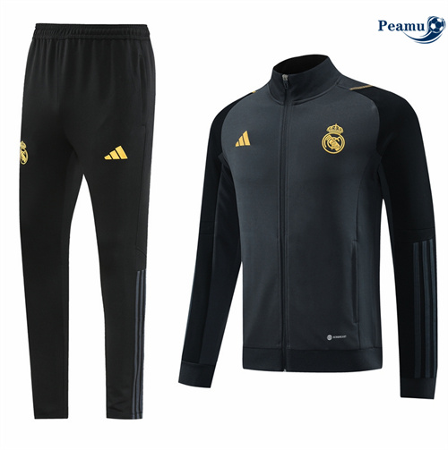 Nuovo Tuta Calcio - Giacca Bambino Real Madrid grigio oscuro 2024-2025