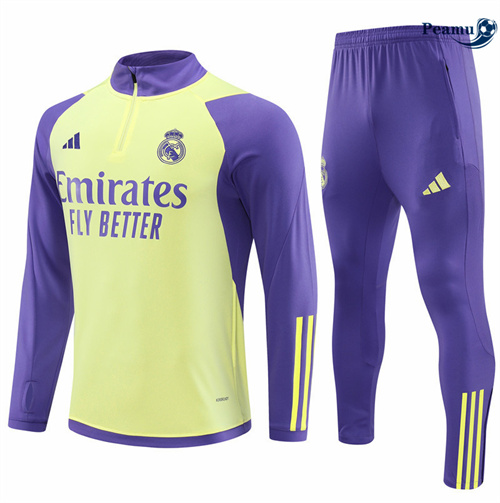 Vendita Tuta Calcio Bambino Real Madrid giallo claro 2024-2025