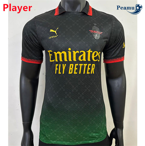 Nuovo Maglia Calcio Player AC Milan Player co-branded Nero 2024-2025