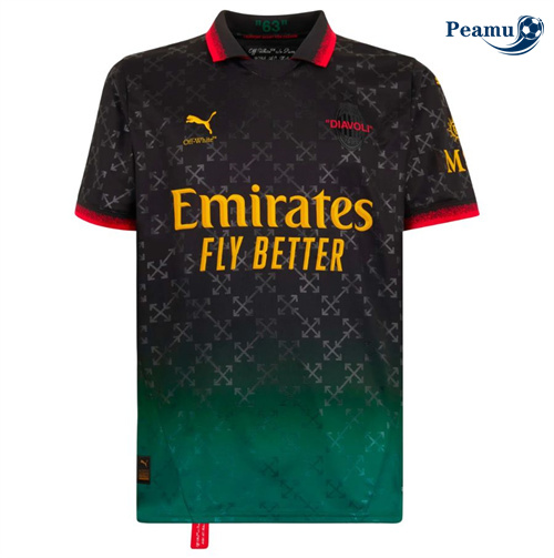 Acquistare Maglia Calcio AC Milan Quattro Bianco/Nero 2024-2025