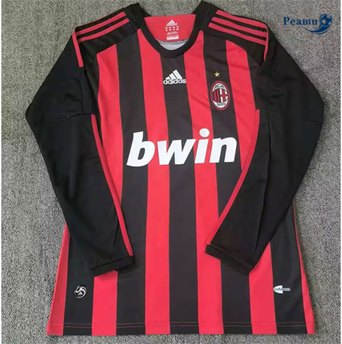 Offrire Classico Maglie AC Milan Prima Manica lunga 2008