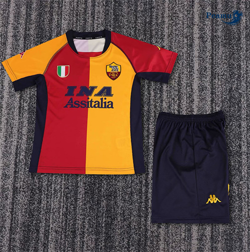 Produzione Classico Maglie AS Roma Bambino Prima 2000-01