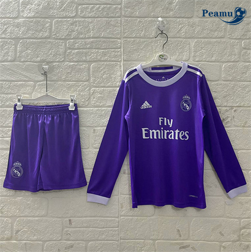 Nuove Classico Maglie Real Madrid Bambino Seconda Manica lunga 2016-17