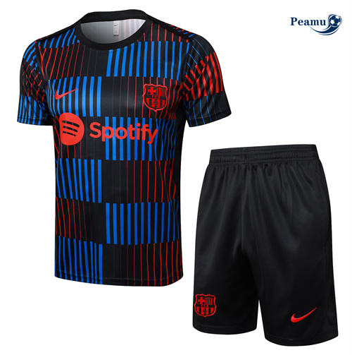 Saldi Kit Maglia Formazione Barcellona + Pantaloncini Nero 2024-2025