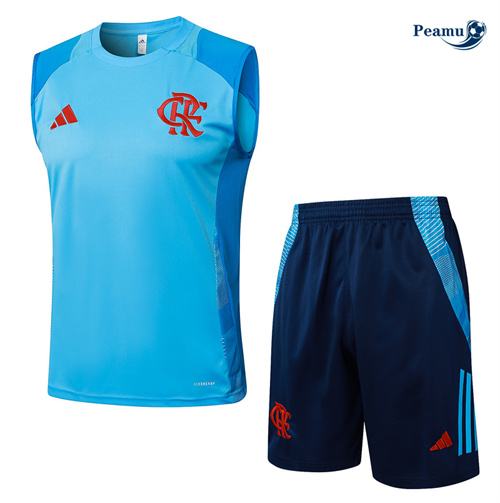 Prezzo Kit Maglia Formazione Flamengo Canotta + Pantaloncini azzurro 2024-2025