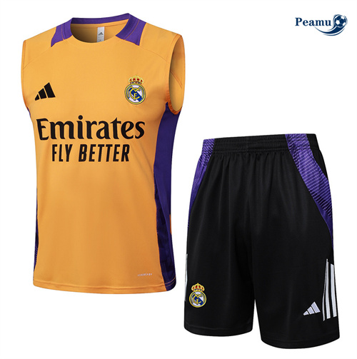Acquistare Kit Maglia Formazione Paris Saint Germain Canotta + Pantaloncini colore arancione 2024-2025