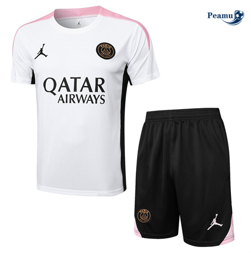 Sconto Kit Maglia Formazione Paris Saint Germain + Pantaloncini Bianco 2024-2025