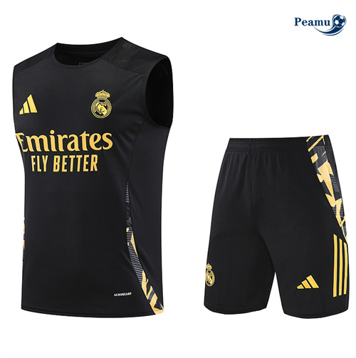 Saldi Kit Maglia Formazione Real Madrid Canotta + Pantaloncini Nero 2024-2025