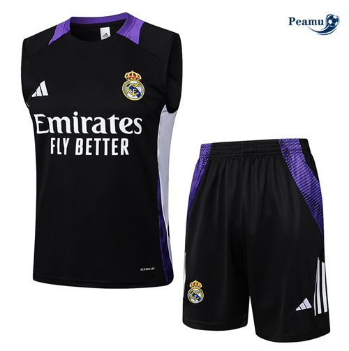 Scelta Kit Maglia Formazione Real Madrid Canotta + Pantaloncini Nero 2024-2025