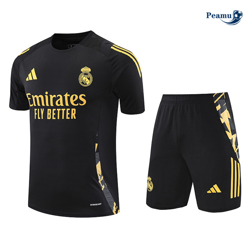 Acquistare Kit Maglia Formazione Real Madrid + Pantaloncini Nero 2024-2025