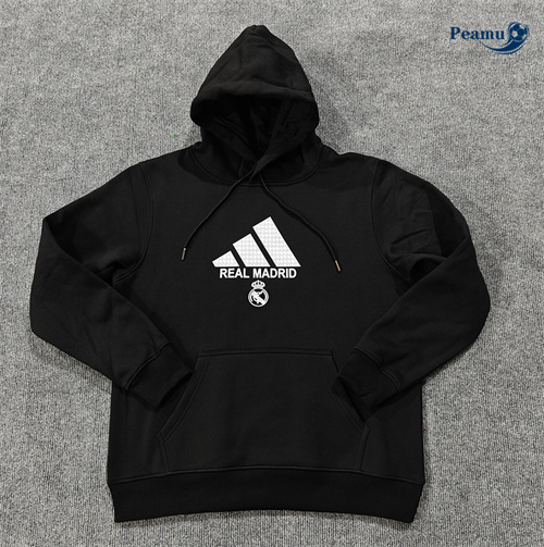 Saldi Giacca con cappuccio Real Madrid Nero 2024-2025