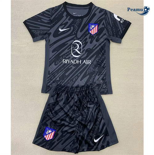 Sconto Maglia Calcio Atletico Madrid Bambino Portiere Nero 2024-2025