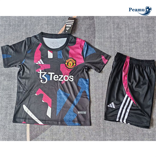 Vendita Maglia Calcio Manchester United Bambino Training Nero 2024-2025