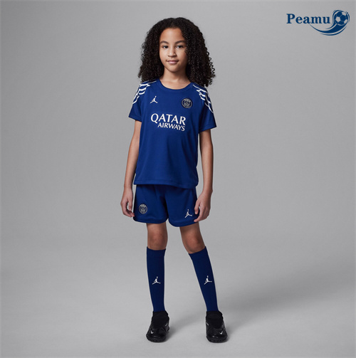 Produzione Maglia Calcio PSG Bambino Quattro Blu 2024-2025