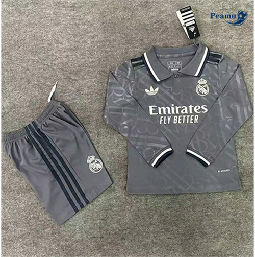 Vendita Maglia Calcio Real Madrid Bambino Terza Manica lunga 2024-2025
