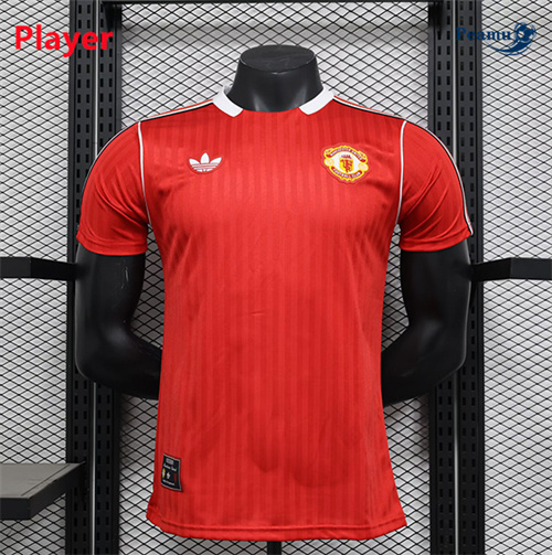 Grossista Maglia Calcio Player Manchester United Player Training Rosso 2024-2025