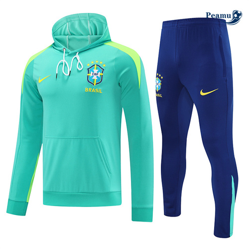 Negozio Tuta Calcio - Felpa con cappuccio Brasile verde 2025-2026
