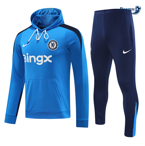 Nuove Tuta Calcio - Felpa con cappuccio Chelsea Blu cielo 2024-2025