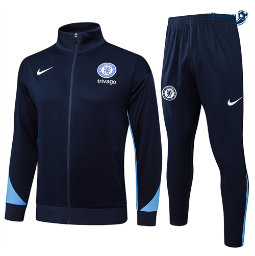 Acquistare Tuta Calcio giacca Chelsea Blu marino 2024-2025