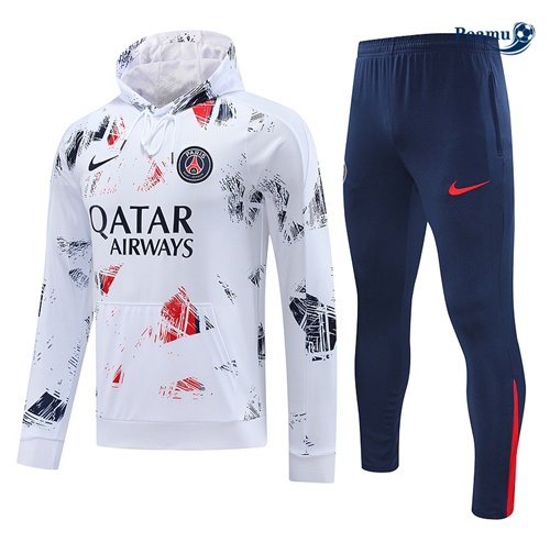 Shopping Tuta Calcio - Felpa con cappuccio Paris Saint Germain Bianco 2024-2025