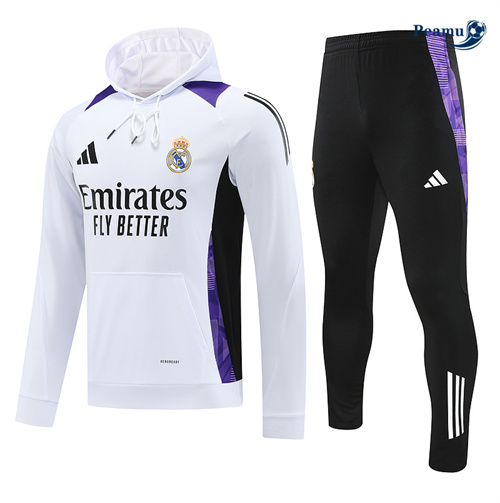 Shopping Tuta Calcio - Felpa con cappuccio Real Madrid Bianco 2024-2025
