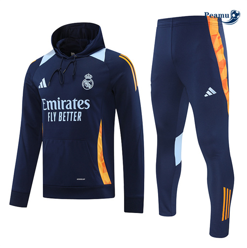 La moda Tuta Calcio - Felpa con cappuccio Real Madrid blu reale 2024-2025