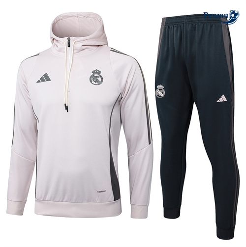 Grossista Tuta Calcio - Felpa con cappuccio Real Madrid rosa chiaro 2024-2025