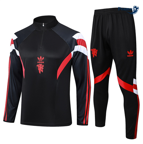 Fornire Tuta Calcio Bambino Manchester United Nero 2024-2025