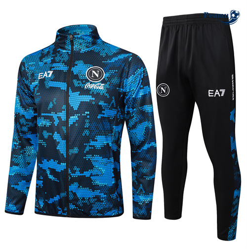 Promozionale Tuta Calcio - Giacca Bambino Napoli Blu 2024-2025