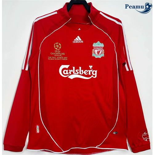 Classico Maglie Liverpool Maillot Prima Manica lunga Liga de Campeones 2006-08