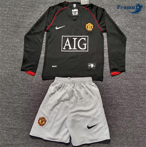 Classico Maglie Manchester United Bambino Maillot Seconda Manica lunga 2007-08