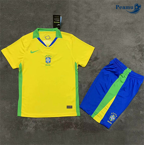 Maglia Calcio Brasile Bambino Prima 2025-2026