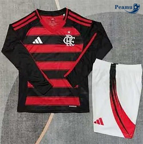 Maglia Calcio Flamengo Bambino Prima Manica lunga 2025-2026
