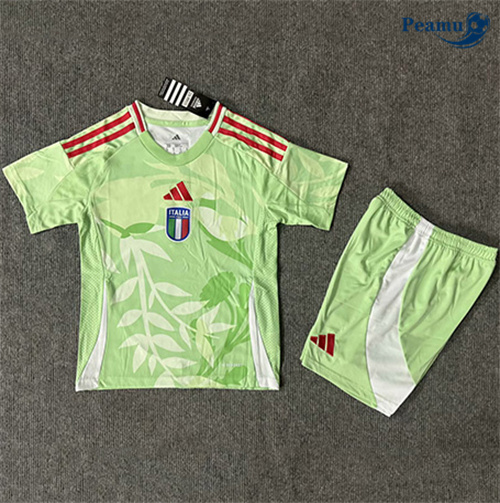 Maglia Calcio Italia Bambino Verde 2025-2026