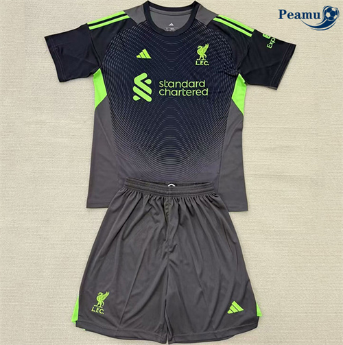Maglia Calcio Liverpool Bambino Portiere nero 2025-2026