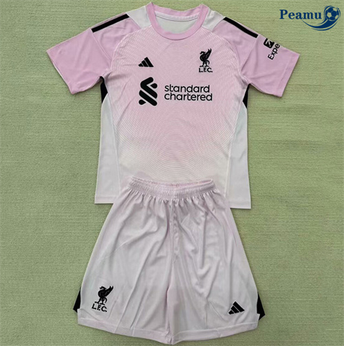 Maglia Calcio Liverpool Bambino Portiere Rosa 2025-2026