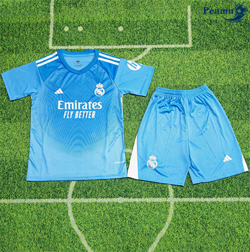 Maglia Calcio Real Madrid Bambino Portiere Blu 2025-2026