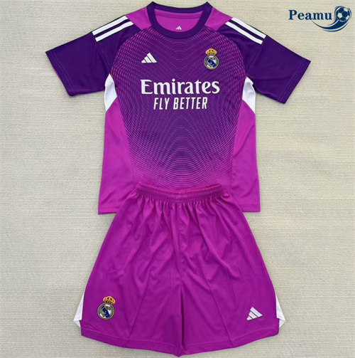Maglia Calcio Real Madrid Bambino Portiere Viola 2025-2026