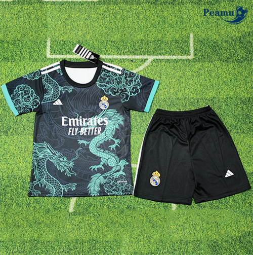 Maglia Calcio Real Madrid Bambino Speciale nero/Verde/Dragon 2025-2026